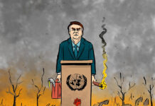 Bolsonaro queima o Brasil na ONU