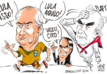 Charge >Latuff – Brizola envergonhado