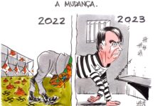 Charge >Latuff -A mudança de Jair