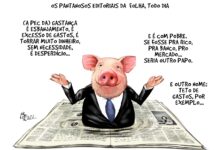Charge >Aroeira -Os pantanosos editoriais da Folha