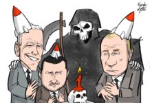 Charge >Nando Motta -Infeliz aniversário