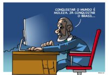 Charge >Miguel Paiva -Tarefa árdua