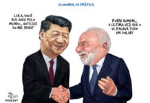 Charge >Aroeira-Lula e Xi