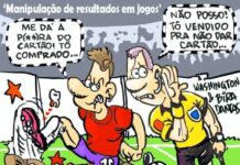 Charge >Bira Dantas – MANIPULAÇÃO DE RESULTADOS EM JOGOS
