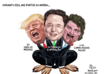 O RALHO do AROEIRA >Milei oferece apoio a Musk em disputa envolvendo plataforma X e o Brasil.