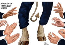 O RALHO do AROEIRA >O ex-presidente Jair Bolsonaro (PL) teve o pé e o tornozelo direito ungidos por apoiadores.