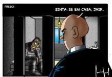 O delinquente Jair Bolsonaro, enfim, encontra a merecida punição: a cadeia