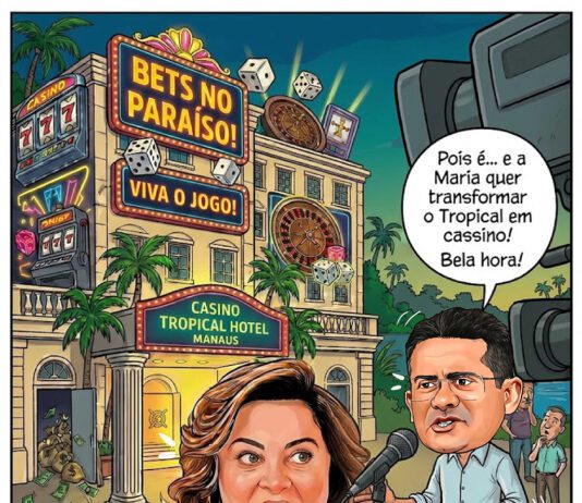 Na crise das bets, David lembra que Maria do Carmo quer transformar Tropical Hotel Manaus em cassino
